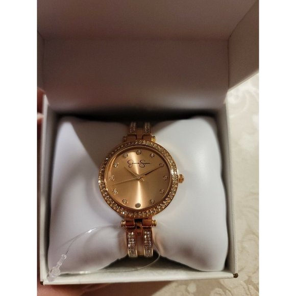 Jessica Simpson Rose Gold Color Rhinestone Bling Womens Watch Metal JSB0036RG main image 8